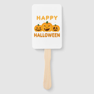 Funny Halloween Happy Halloween Pumpkins Hand Fan