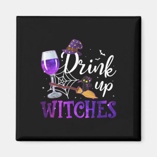 Funny Halloween Hat Drink Up Witches Funny Drink U Magnet