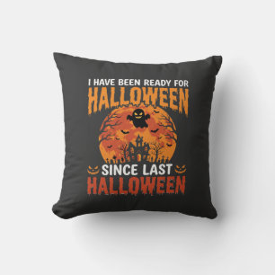 Funny Halloween Haunted House Ghost Moon Design Cushion