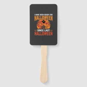 Funny Halloween Haunted House Ghost Moon Design Hand Fan