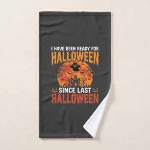 Funny Halloween Haunted House Ghost Moon Design Hand Towel