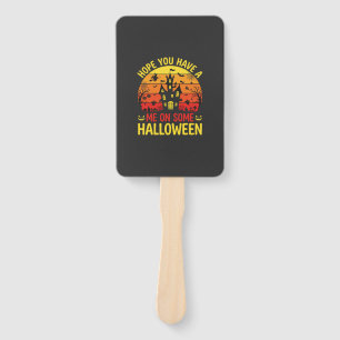 Funny Halloween Haunted House Me On Some Design Hand Fan