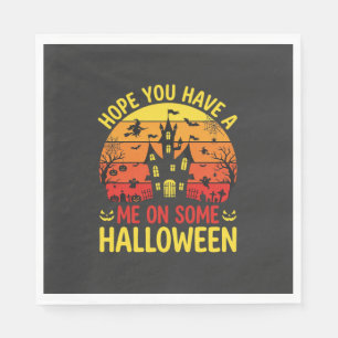 Funny Halloween Haunted House Me On Some Design Napkin