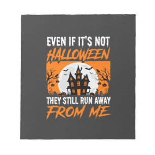 Funny Halloween Haunted House Quote Graphic Notepad