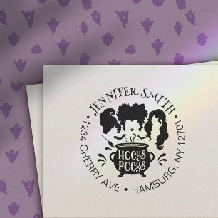 Funny Halloween Hocus Pocus Sisters Return Address Self-inking Stamp