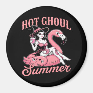 Funny Halloween Hot Ghoul Summer Summerween Magnet