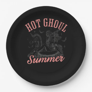 Funny Halloween Hot Ghoul Summer Summerween Paper Plate