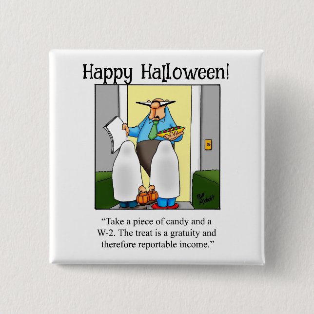 Funny Halloween Humour Button Gifts/Favours (Front)