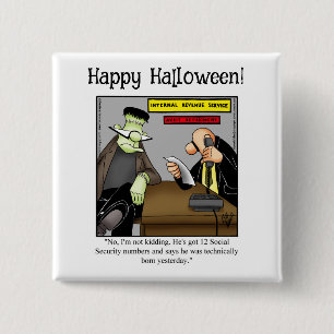 Funny Halloween Humour Button Gifts/Favours