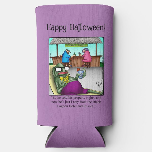 Funny Halloween Humour Can Cooler Gift (Front)