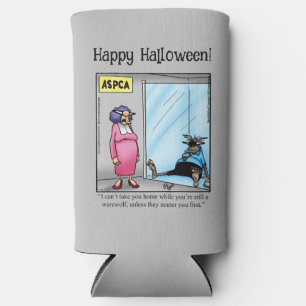 Funny Halloween Humour Can Cooler Gift