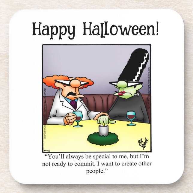 Funny Halloween Humour Coasters (Front)
