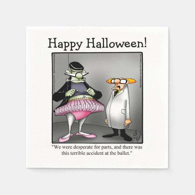 Funny Halloween Humour Cocktail Napkins  (Front)