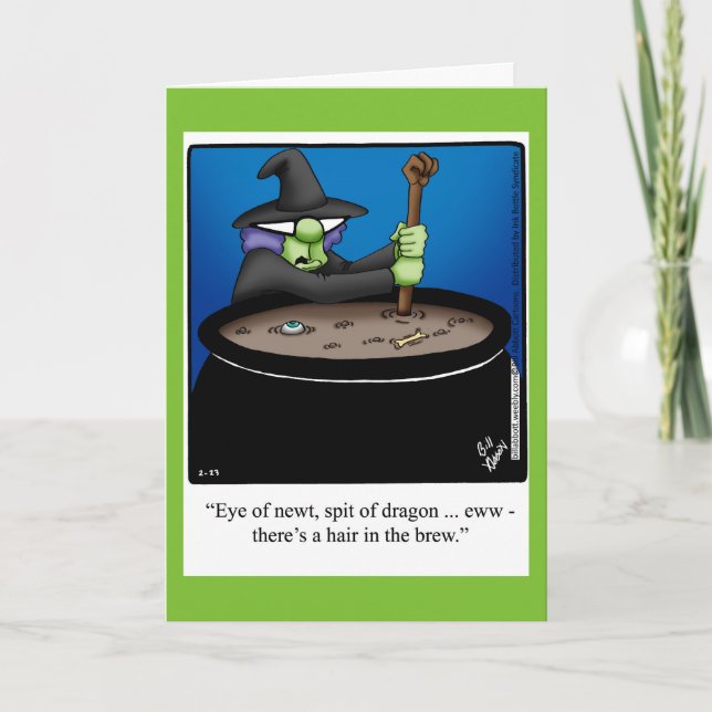 Funny Halloween Humour Greeting Card (Front)