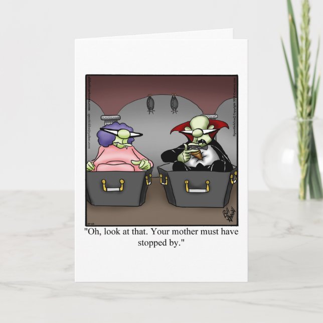 Funny Halloween Humour Greeting Card  (Front)