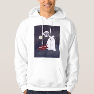 Funny Halloween Humour Overthinking Ghost Hoodie