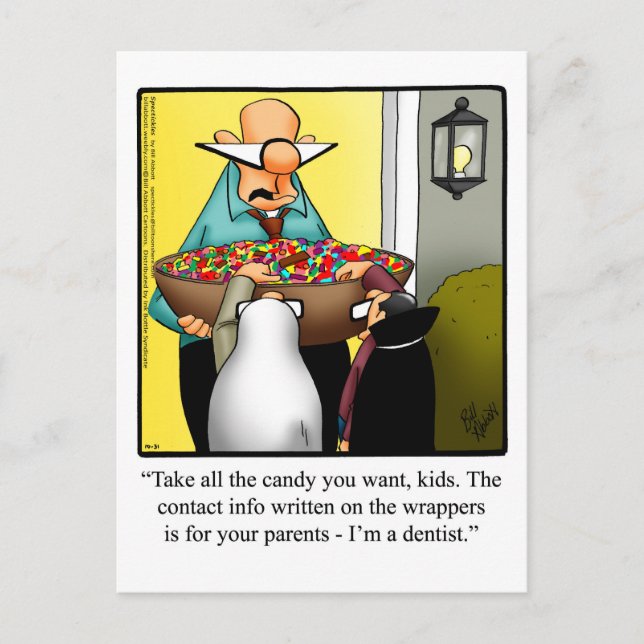 Funny Halloween Humour Postcard  (Front)