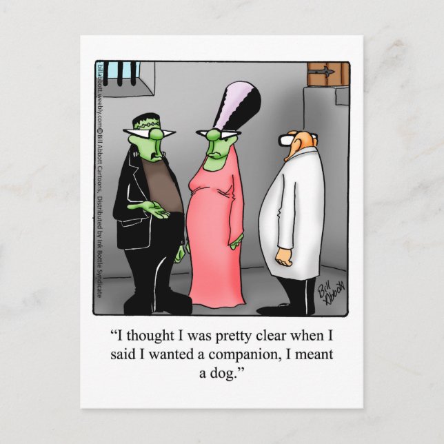 Funny Halloween Humour Postcard  (Front)