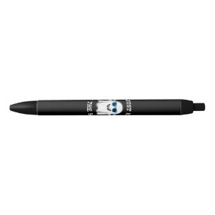Funny Halloween I'm just here for the boos costume Black Ink Pen