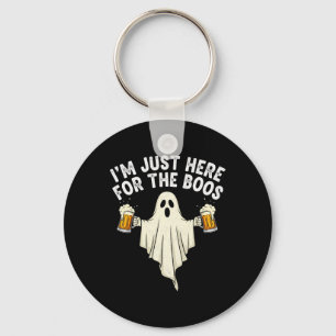 Funny Halloween I'm Just Here For The Boos Costume Key Ring