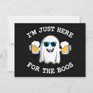 Funny Halloween I'm just here for the boos costume Postcard