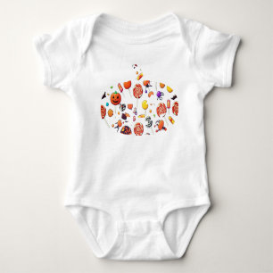 Funny Halloween Jack-o’-Lantern Infant Outfit Baby Bodysuit
