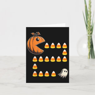 Funny Halloween Jack O Lantern Pumpkin Eating Cand Card
