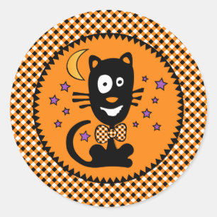 Funny Halloween Kitty Sticker