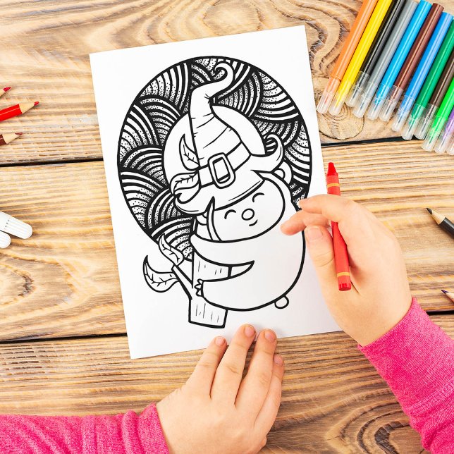 Funny Halloween Koala Colouring Page Poster (Creator Uploaded)