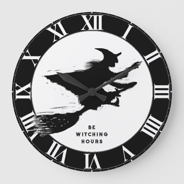 Funny Halloween Large Clock (Front)