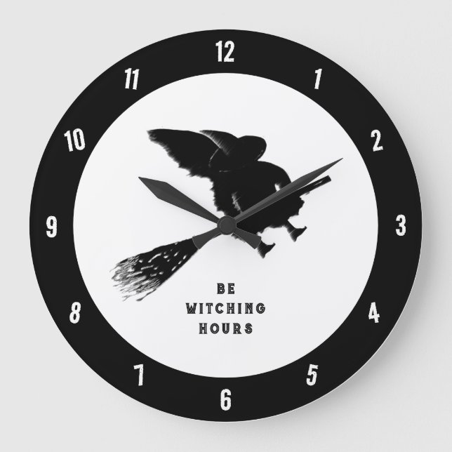 Funny Halloween Large Clock (Front)