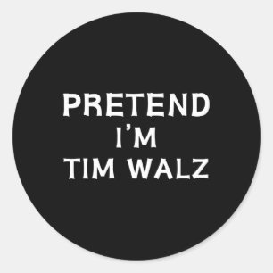 Funny Halloween Lazy Costume Pretend I'm Tim W Har Classic Round Sticker