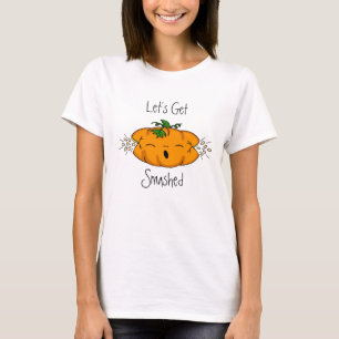 Funny Halloween Let's Get Smashed Pumpkin T-Shirt