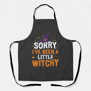 Funny Halloween Little Witchy Quote Design Apron