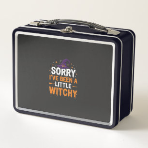 Funny Halloween Little Witchy Quote Design Metal Lunch Box