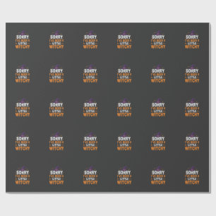 Funny Halloween Little Witchy Quote Design Wrapping Paper