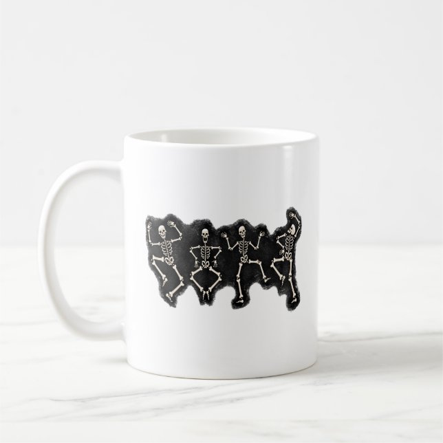 Funny Halloween Lover Dance with the Skeleton Coffee Mug (Left)