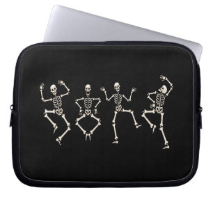 Funny Halloween Lover Dance with the Skeleton Laptop Sleeve