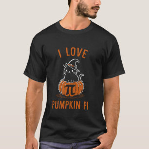 Funny Halloween Math Teacher Cat Pumpkin Pi Studen T-Shirt