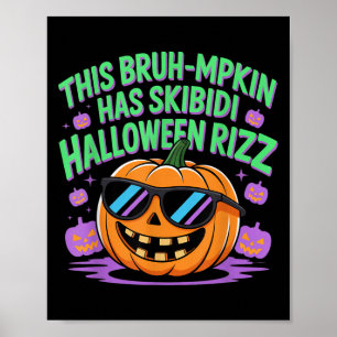 Funny Halloween Middle School Slang Halloween Rizz Poster