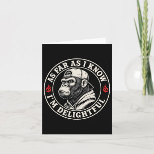 Funny Halloween Monkey Card