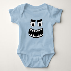 Funny Halloween monster costume baby bodysuit
