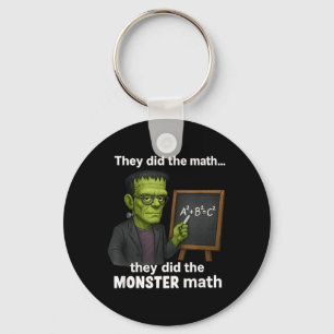 Funny Halloween Monster Math Pun Teacher Humour Key Ring
