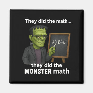 Funny Halloween Monster Math Pun, Teacher Humour Magnet