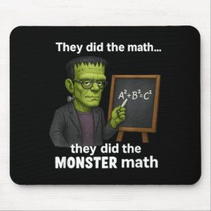 Funny Halloween Monster Math Pun Teacher Humour Mouse Pad
