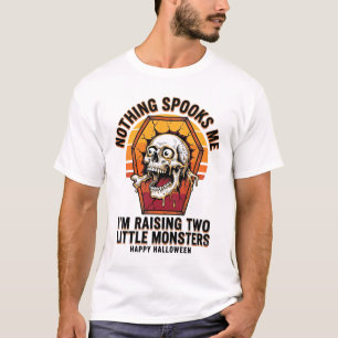 Funny Halloween Mum Shirt for Parents of Two Wild 