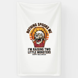 Funny Halloween Mum Shirt for Parents of Two Wild Banner