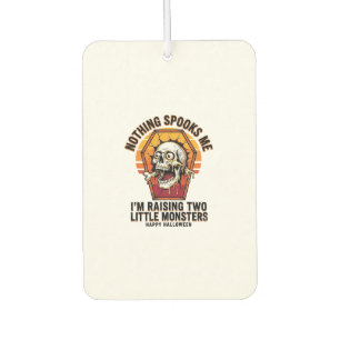Funny Halloween Mum Shirt for Parents of Two Wild  Car Air Freshener
