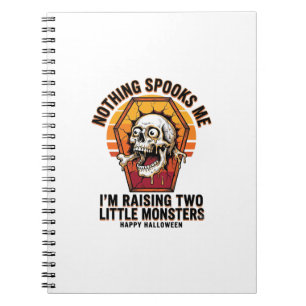 Funny Halloween Mum Shirt for Parents of Two Wild Notebook