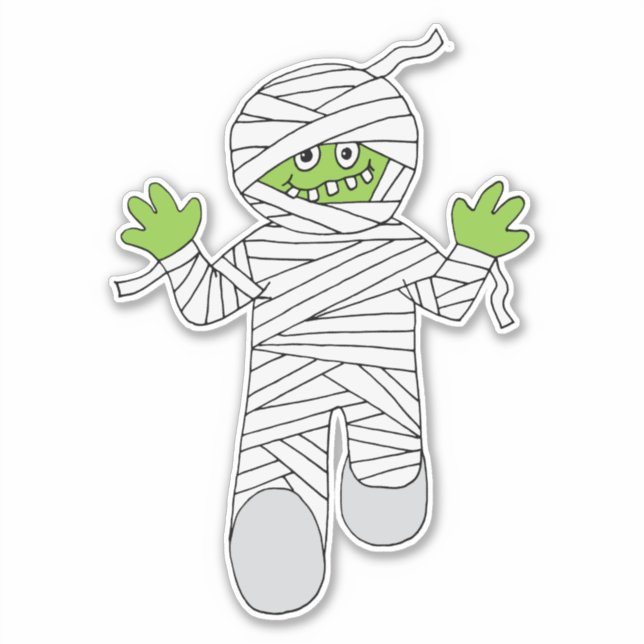 Funny Halloween Mummy Boy Party Favour (Front)